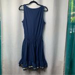 Matilda Jane ‎ Mommy and me blue ruffle sleeveless fit n flare dress size small Photo 2