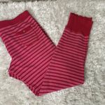 Victoria's Secret Thermal Sleep Pants Sz Large Pink Red Sparkle Stripes Photo 0