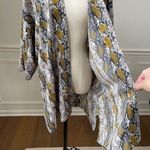 Allison Joy Ali Snake Kimono Grey Yellow M L Photo 6