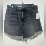 Free People Bailey Maverick Mini Skirt Women's Size 30 Frayed Raw Hem Denim Photo 1