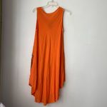 Vintage Y2K 00s Highness Orange Embroidered Leaf Coverup Dress One Size Photo 2