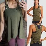 Gymshark  Tie Back Vest Tank Top Khaki square neck flyaway open Photo 1