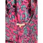 Love The Label Womens Dress Pink V Neck Floral Puff Sleeve Smocked A Line Small Photo 3