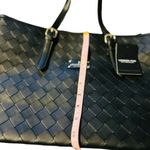 London Fog , Black Woven Tote Bag with Gold Hardware Casual Handbag Photo 6