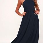 Lulus Lulu’s air of romance navy blue maxi formal dress Photo 0
