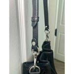 Rebecca Minkoff Rebecca‎ Minkoff Boho Fringe Moto Bucket Bag - Black Pebbled Leather Photo 6