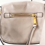 Marc Jacobs Recruit Hammered Leather Flap Crossbody Saddle Bag Taupe Tan Beige Photo 8