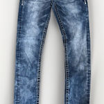 Daytrip  Women's Scorpio Skinny Blue Jeans Size 29 Regular Distressed Stretch Photo 0