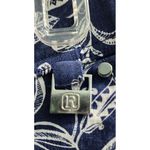 Rafaella Comfort Navy Blue Floral Print Ankle Pants Stretch 12 Photo 2