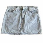 7 For All Mankind Mini Jean Skirt Light Wash Waist 32” Beach Vacation Summer Photo 0