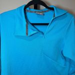 Salomon  Asymmetrical Zip Motomesh Pullover Blue Size Medium Photo 1