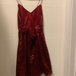 SheIn Red Sequin Mini Dress Photo 3