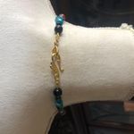 Handcrafted southwest style natural stone leather fringe medallion necklace Photo 4