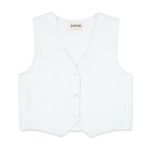 Parke Linen Vest White Medium NWT Photo 6