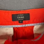 J Crew Womens 2 Bright Orange Flat Front Chino Cotton Shorts Pockets Photo 4