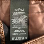 Wilfred  Aritzia Melina brown vegan leather straight leg high rise pant size 8 Photo 10