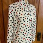 Vintage 70s polka dot bow tie blouse Size 14 Photo 6