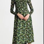 Scotch & Soda  Floral Print Lace Long Sleeves Midi Dress Green Medium M Photo 0