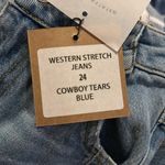 Understated Leather  Western Stretch Jeans in Cowboy Tears Blue Size 24 Photo 6