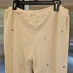 The Great Sherpa Cropped Sweatpant Ditsy Floral Embroidered ~ Washed White L NWT Photo 10