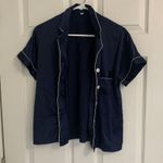 Navy Maid of Honor PJs White Size M Photo 4