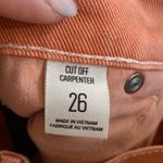 Urban Outfitters BDG Cut Off Carpenter Short Size 26 Orange Denim 90s Baggy Photo 4