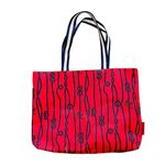 Estée Lauder Estee Lauder Nautical Rope Knot Red Blue Double Handle Shopping Tote Bag Photo 3