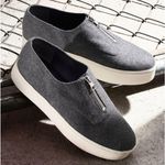 Vince • Grey Flannel Felt Zipper Warner Platforms Photo 0