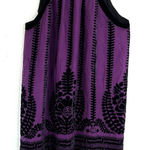 STUDIO M Dress Medium‎ Silk Blend Velvet Floral Halter Neck Purple Y2K Boho 90s Photo 0