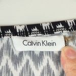 Calvin Klein  Dress Womens 4 Black White Chevron Print Ruched Stretch Career Work Photo 4