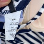 J.Crew Black and White Striped One Piece Swimsuit Photo 3