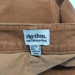 Rhythm Corduroy Mocha Brown Tan Button Down Mini Boho Skirt Size 2 Size M Photo 6