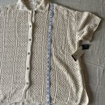 Rip Curl Rip‎ Curl Cream Crochet Collared Button-Up Knit Top XS 100% Cotton NWT Photo 8