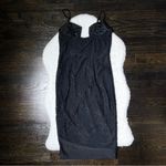 Shareen  Collections V Neck Black Lace Dress Photo 6