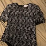 Papell Boutique Evening Silk Beaded Top Blouse Photo 3
