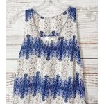 Kenar Women's Patterned Racerback Sleeveless Tank Top Blue White Size Medium Photo 1