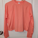 Kona Sol NWT  Women's Solid Crop Long Sleeve SPF 50+ Large Peach/Pink Photo 0