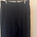 CAbi  Navy Linen Blend Wide Leg Pants High Rise Palazzo Size L Photo 3