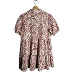 Urban Outfitters UO Little Lies Linen Zebra Print Mini Shirt Dress Women's Small Red Photo 1