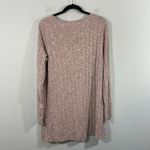 Cato  Women Light Brown Ribbed Slit Hem Long Sleeve Blouse Size L NWT Photo 8