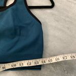Members Mark Size XXL Teal Blue Black Ribbed Seamless Open Racerback Sports Bra Photo 3