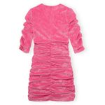 Ganni ππ Velvet O-neck Dress ~ Shocking Pink 10-12 US 42 EU NWT Photo 10