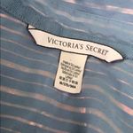 Victoria's Secret Victoria Secret Blue Iridescent Bed Shirt Long Size Medium M Striped Stripes Photo 6