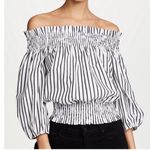 Caroline Constas Black and White Striped Crop Top Size M Photo 3