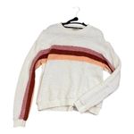 Faherty  Vista Stripe Pullover Sweater Cream Size Large 100% Cotton Photo 1