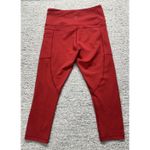 Zyia Active Red Tight Cropped Pocket Stretch Leggings Yoga Athletic Size 4 Photo 9