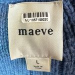 Maeve Anthropologie  Oversized Stripe Sleeve Cable Knit Sweater Color Block Large Photo 8