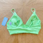 L Space Bikini Top Womens Sz Large Green Winnie Ribbed Sporty Chic Beach Summer Photo 5