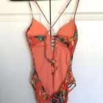 Lucky Brand Orange Tropical Paradise One Piece Swimsuit Size M Photo 7