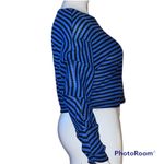 Love j  striped ruched sleeve cropped top Photo 1